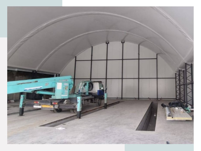 Внутреннее оснащение ангаров в Ирбите